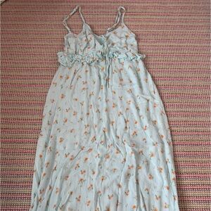 Floral Midi Dress in Light Blue and Orange - Billabong